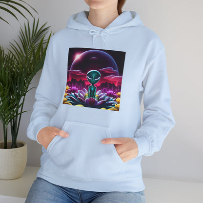 Lotus Flower Alien Unisex Heavy Blend™ Hooded Sweatshirt