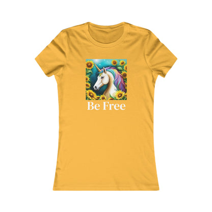 Be Free Unicorn & Sunflowers Women's Tee